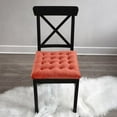 thumbnail image 2 of My Infinity Store 16" Plush Square Tufted Chair Pad/Cushions Tie-Backs (Orange, 2 Piece), 2 of 5