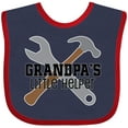 thumbnail image 3 of Inktastic Grandpa Little Helper Boys Baby Bib, 3 of 4