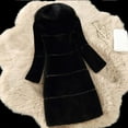 thumbnail image 5 of (clearance)IDALL Faux Fur Coat Trench Coat Women Faux Coat Elegant Thick Warm Fashion Outerwear Long Jacket Plush Jacket Warm and Soft Winter Overcoat Parkas Peacoat Black 3xl, 5 of 5