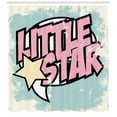 thumbnail image 3 of Ambesonne Popstar Party Shower Curtain, Grunge Retro Star, 69"Wx75"L, Pale Pink Pale Blue, 3 of 3