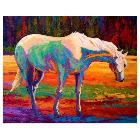 Great BIG Canvas | Rolled Marion Rose Poster Print entitled White Mare II