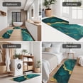 thumbnail image 5 of Teal and Gold Marble Glitter Dots Pattern Kitchen Rugs Sets Of 3,Kitchen Runner Rugs Non Skid Washable,Decorative Kitchen Floor Mats for Kitchen,Sink,Laundry,17"x30"+ 17"x47" + 17"x59", 5 of 6