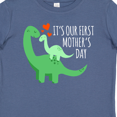 thumbnail image 4 of Inktastic It's Our First Mother's Day Cute Dinosaur Family with Hearts Boys or Girls Baby T-Shirt, 4 of 5