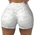 thumbnail image 2 of Haiem Cute Poodle Dog No Front Seam Biker Shorts for Women Yoga Workout Gym Bike Shorts with Tummy Control Moisture-Wicking-Large, 2 of 9