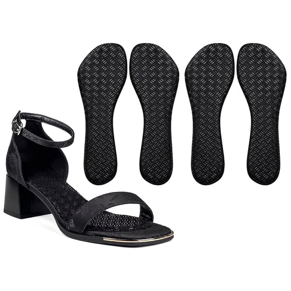 Svimsole 3/4 High Heel Cushion Inserts for Women, 2 Pairs Self-Adhesive Gel Shoe Inserts, Anti-Slip Comfort Heel Pads for High Heels, Sandal and Flats (Black, Small : Women's 5-8)