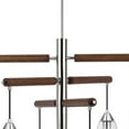 thumbnail image 3 of 38 Inch Modern Chandelier, Free Hanging Cylinder Glass Shades, Chrome- Saltoro Sherpi, 3 of 5