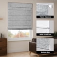 thumbnail image 4 of LazBlinds No Tools No Drill Cordless Roman Shades for Windows, Blackout Thermal Insulated UV Blocking Window Blinds, Lightweight Fabric Blinds for Indoor Windows, 46" W x 60" H, Blackout - Grey, 4 of 6