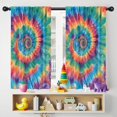 thumbnail image 5 of Blackout Kids Curtains,Colorful Rainbow Tie Dye Spiral Pattern Childrens Insulated Curtains Set Of 2,Bedroom Essentials,Toddler Room Decor 42"x54", 5 of 5