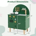 thumbnail image 3 of Costway Play Kitchen for Kids with Stoves Faucet Sink Microwave Oven Cooking Accessories Green, 3 of 10
