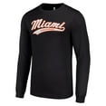 thumbnail image 2 of Men's Starter Black Miami Dolphins Tailsweep Long Sleeve T-Shirt, 2 of 3