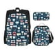 thumbnail image 1 of Disketp Dental Mochila Estampada de Gran Capacidad con Lonchera y Estuche, Set de 3 Piezas para Estudiantes, 1 of 7