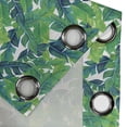 thumbnail image 4 of Ambesonne Banana Leaf Grommet Curtain, Brazilian Tropical Leaf, 50" x 120", White and Green, 4 of 6