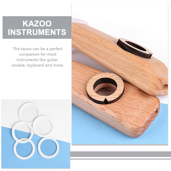 BESTYASH 1Set Portable Wooden Kazoo Music Instrument for Guitar and Ukulele Accompaniment