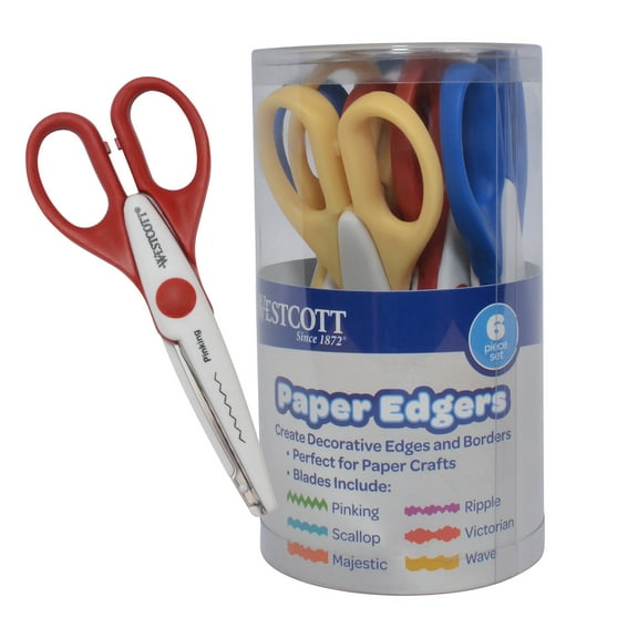 Westcott Paper Edgers Scissors, Set of 6
