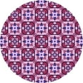 thumbnail image 1 of Ahgly Company Tapis Rond Lavable en Machine Intérieur Transitionnel Pastel Violet Rose, 6 Pieds Rond, 1 of 7