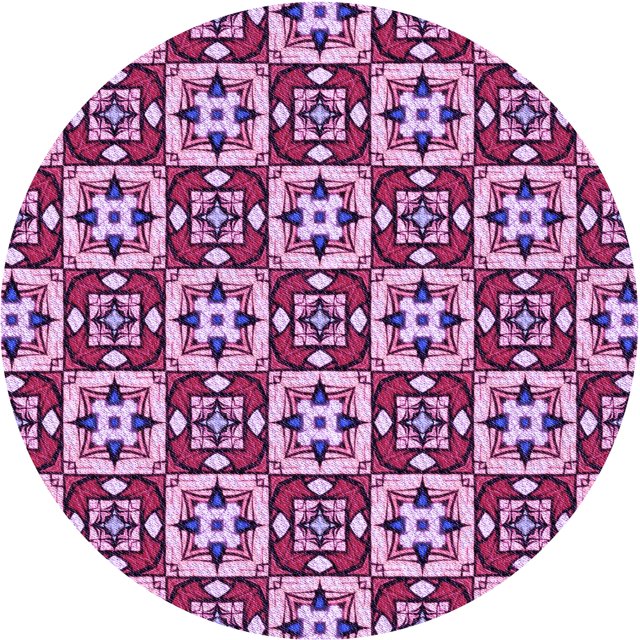 Ahgly Company Tapis Rond Lavable en Machine Intérieur Transitionnel Pastel Violet Rose, 6 Pieds Rond