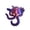 01-Purple, variant on 3D Printed Spiral Stress Relief Octopus, Pink Articulated Tentacles Fidget Toy for Desk