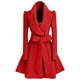 thumbnail image 1 of Gabardina clásica Abrigo de lana para mujer Chaqueta de invierno Moda Slim Fit Ropa de abrigo cálida para damas (Rojo, XL), 1 of 2