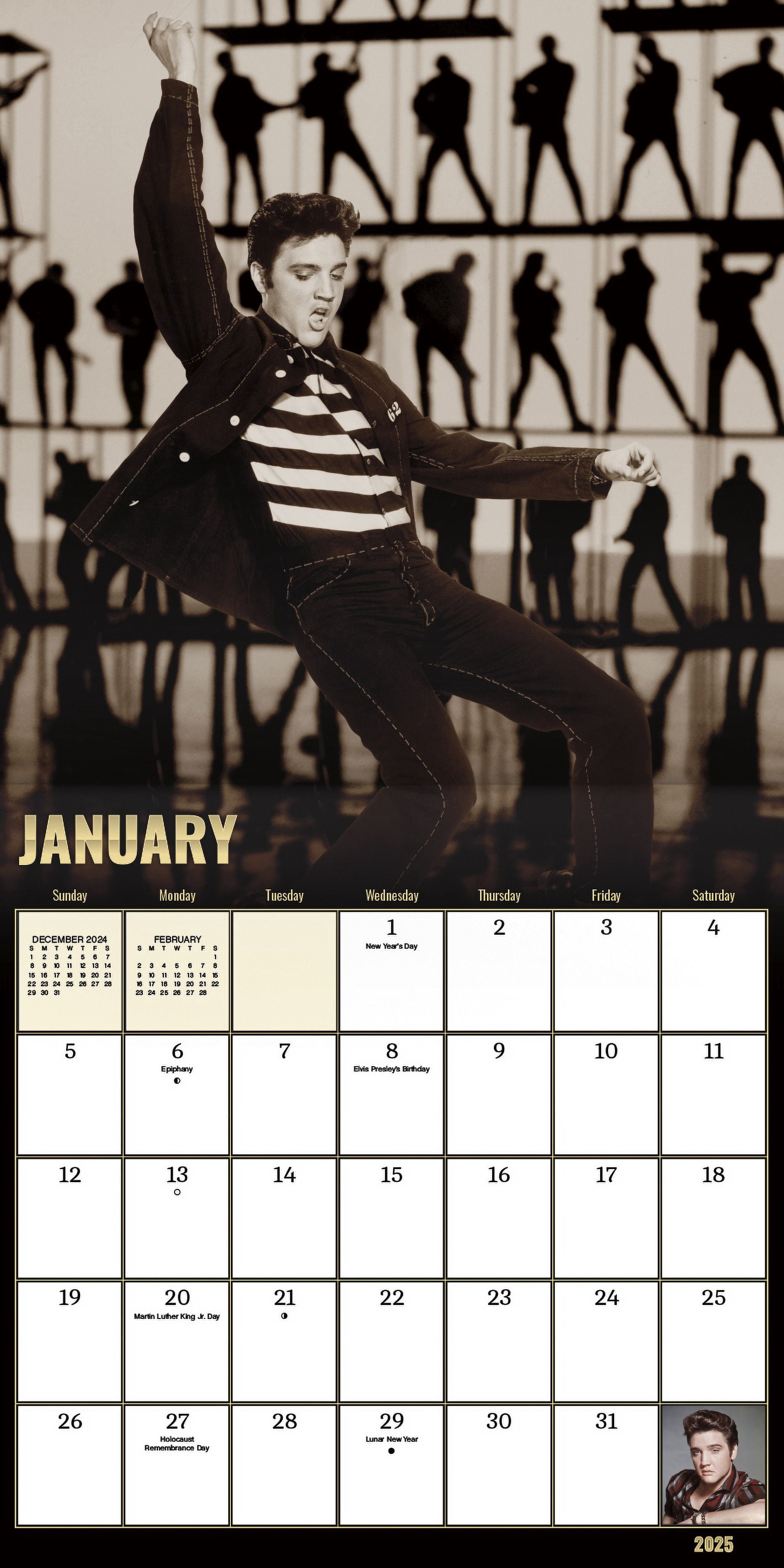 2025 Elvis Wall Calendar