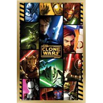 Star Wars: The Clone Wars - Grid Wall Poster, 14.725" x 22.375", Framed