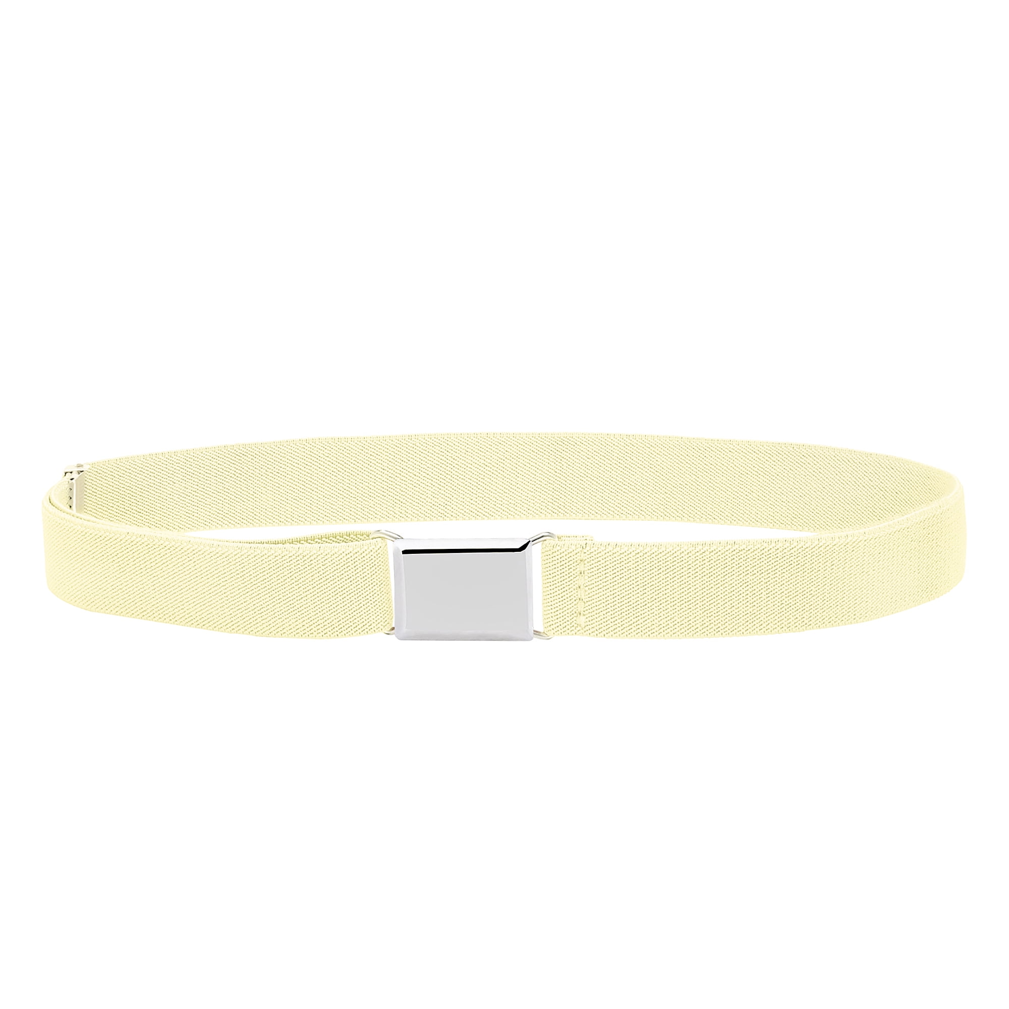 Kids And Baby Adjustable And Elastic Dress Stretch Belt With Silver Buckle