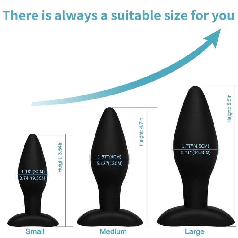 FIDECH 3PCS Silicone Anal Plug Trainer Kit, Butt Plugs, Buttplug Sex Toys  for Women, Men - Walmart.com