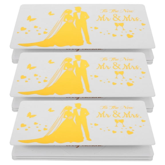 RENACLIPY 3-Pack Wedding Money Card Holder Elegant Cash Organizer for Bride and Groom Indoor Event Accessories