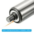 thumbnail image 4 of Uxcell Stainless Steel Gravity Conveyor Roller Transmission Galvanized End Silver 3"x16", 4 of 5