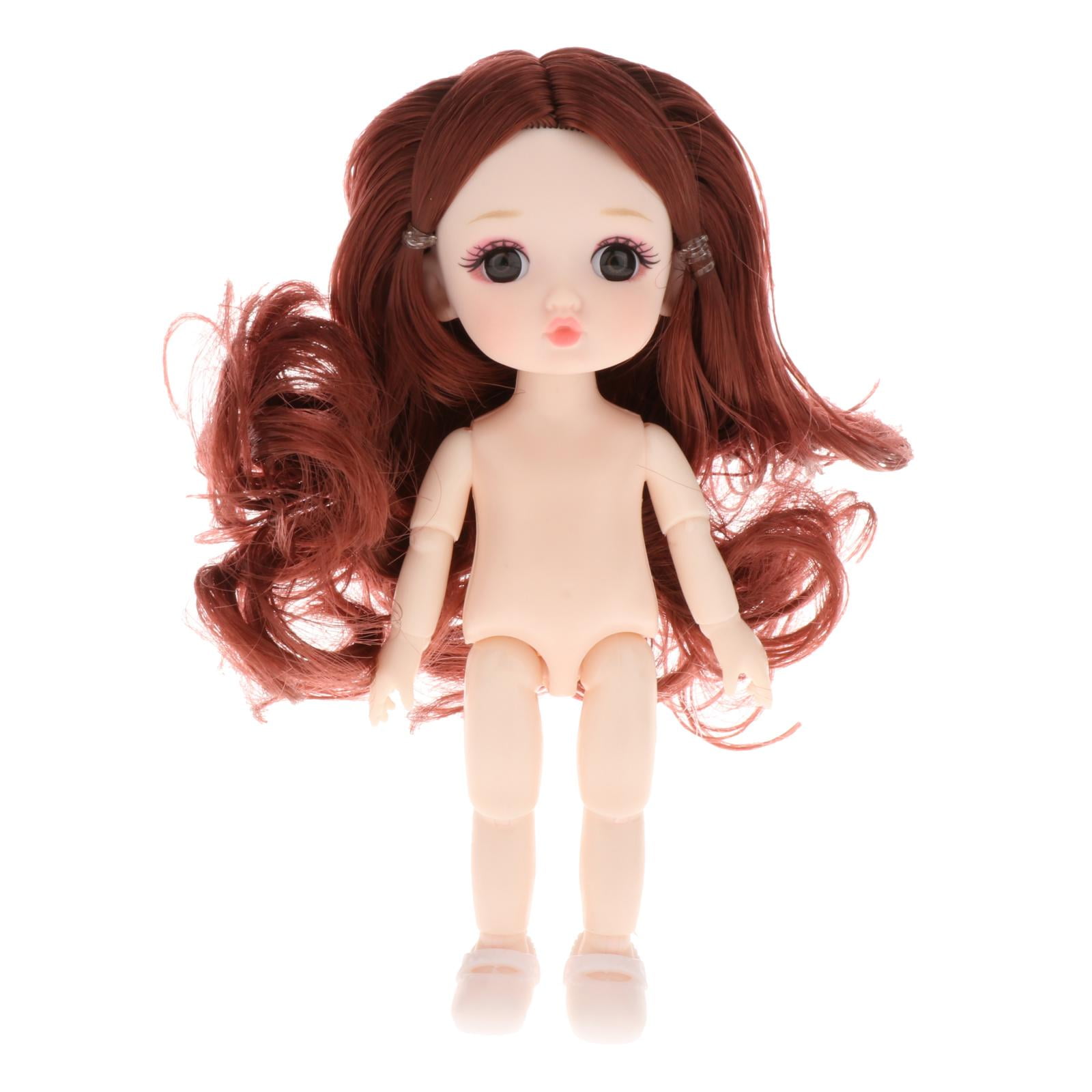 12" Blythe Doll From factory Nude Champagne Pink Long curly hair joints body 