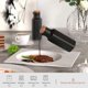 thumbnail image 4 of 2 Pack a Set Ceramic Oil and Vinegar Soy Sauce Maple Syrup Dispenser Bottle Jar for Kitchen 270ml / 9oz (Black), 4 of 4