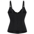 thumbnail image 5 of JGGSPWM Women's Zipper Front Spaghetti Strap Corset Tops Tight Solid Color Sleeveless Body Shaper Tummy Control Shapewear Camisole Black M, 5 of 8
