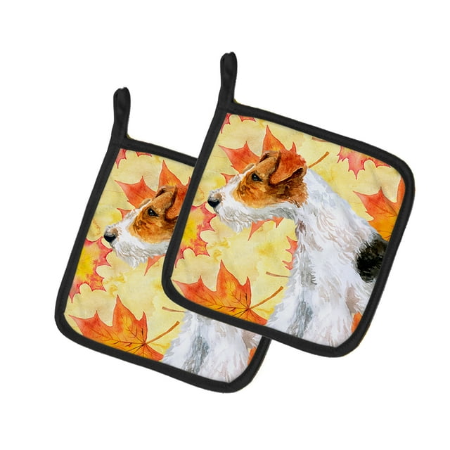 Carolines Treasures BB9911PTHD Fox Terrier Automne Paire de Porte-Pots