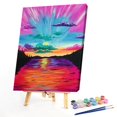 thumbnail image 1 of Cuadros Decorativos Playa puesta de sol pintura al óleo por números lienzo DIY cuadro pintado a mano pared arte regalos Ehuebsd embutido en tela, 1 of 1