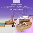 thumbnail image 5 of LIFE IS GOOD Women's Venetian Moccasin Slippers, 302795W - Suede Close Back Indoor/Outdoor Slip-Ons with Faux Fur or Plaid Lining Cushioned Footbed & EVA Outsoles Tan/Plaid - Size 9, 5 of 8