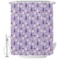 thumbnail image 2 of Shower Curtains for Bathroom, Purple Christmas Snowman Waterproof Fabric Shower Curtain, Winter Snowflakes Xmas Trees Decorative Bathroom Curtain for Bathtub, 36"x72", No Hooks Included, 2 of 9