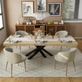thumbnail image 5 of PAKASEPT Modern Dining Table for 6-8 Person, Extendable Dining Room Table Mid-Century Space-Saving Kitchen&Dining Room Sets with Hidden Storage for Home Kitchen Furniture, 5 of 7