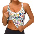 thumbnail image 4 of Lsque Colorful Spots Printed Women'S Sports Bra, Compression, Moisture Wicking, High-Impact Sports Bra For Women,Supportive sports bra-Large, 4 of 9