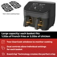thumbnail image 3 of Instant Vortex Plus 8 qt 2-Basket Air Fryer Oven, Black - ClearCook Windows, Digital Touchscreen, 3 of 9