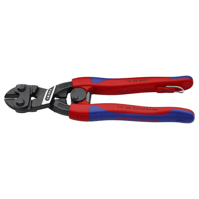 KNIPEX High Leverage Compact Bolt Cut Notched Blade Tether Att
