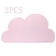 thumbnail image 2 of Manteles individuales para niños, 2 unidades, platos de alimentación portátiles antideslizantes de silicona con nubes para bebés, resistentes al calor, para niños pequeños, niños pequeños, color gris, 2 of 8