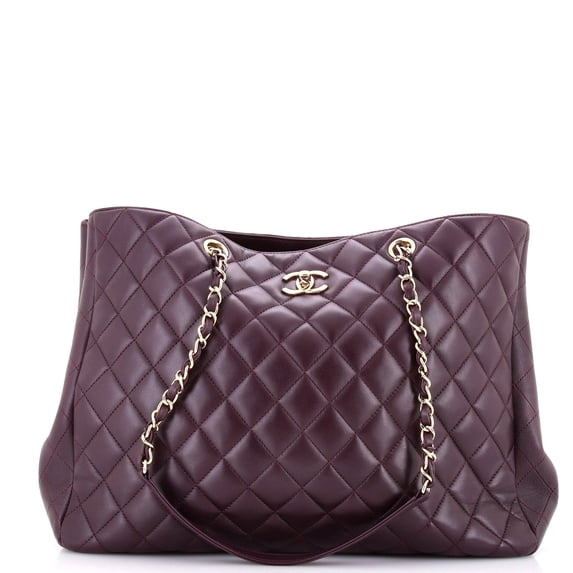 Pre-Owned Classic CC Shopping Tote Quilted Lambskin Large By Rebag