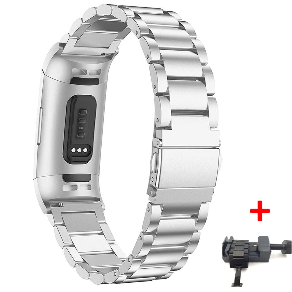 YuiYuKa Stainless Steel Strap for Fitbit Charge 4 Band Replacement