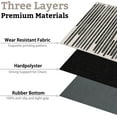 thumbnail image 3 of Office Chair Mat for Hardwood & Tile Floor,Modern Boho Stripe 36"x48" Computer Chair Mat for Rolling Chairs Carpet,Under Desk Non Slip Gaming Rug,Low-Pile Rubber Backing Large Protector Mat, 3 of 6