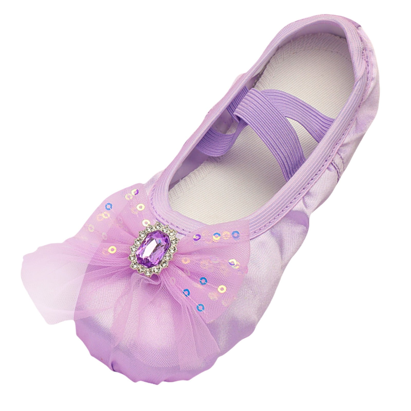 Big Kid Girls Shoes Simple Shoe Children Shoes Dance Shoes Warm Dance Ballet Performance Indoor Shoes Yoga Dance Shoes Female Shoes Purple 2.5