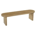 thumbnail image 3 of Indoor Pine Dining Bench, 62.9''L Solid Wood Seating, 350lbs Weight Capacity, Fits 3 People for Kitchen, Dining Room & Living Space, 3 of 6