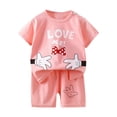 thumbnail image 3 of mgoYE Toddler Baby Boy Clothes 18-24 Months Summer Outfits irls Outfit Short Sleeve Letter T Shirt Top Shorts Set 4Pcs, 3 of 6