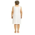 thumbnail image 2 of Womens Adaptive Back-Snap White Cotton Full Slip, 2 of 2