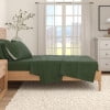 thumbnail image 6 of Great Bay Home Solid Flannel Sheet Set - 100% Turkish Cotton - Double Brushed - Twin, Spruce Green, 6 of 6