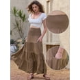 thumbnail image 2 of DARING DIVA Women's Elastic Swing A Line Beach Skirt Small Khaki, 2 of 6