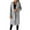 Gray, variant on Women's Double Breasted Wool Coat Long Sleeve Notch Lapel Midi Long Jackets Winter Trench Coat Gray XXXL